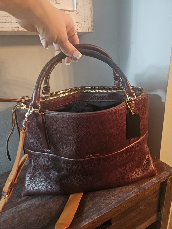 Coach Handbags - Coach Borough Pebbled Leather in Oxblood Burgundy